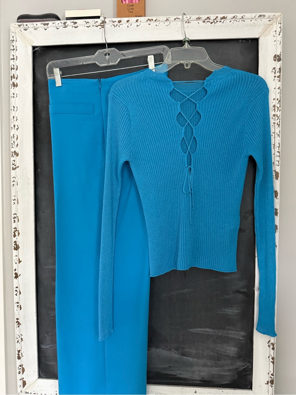 Mango Ribbed LacedUp Women's Sweater - Picture 4 of 6